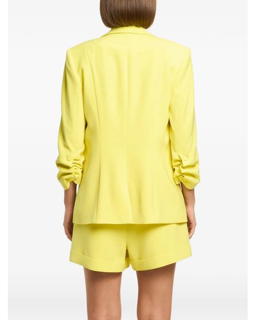 Cinq À Sept Yellow Khloe Crepe Blazer