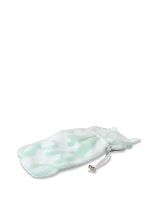 Dolce & Gabbana Blue Abstract-Pattern Drawstring Mittens