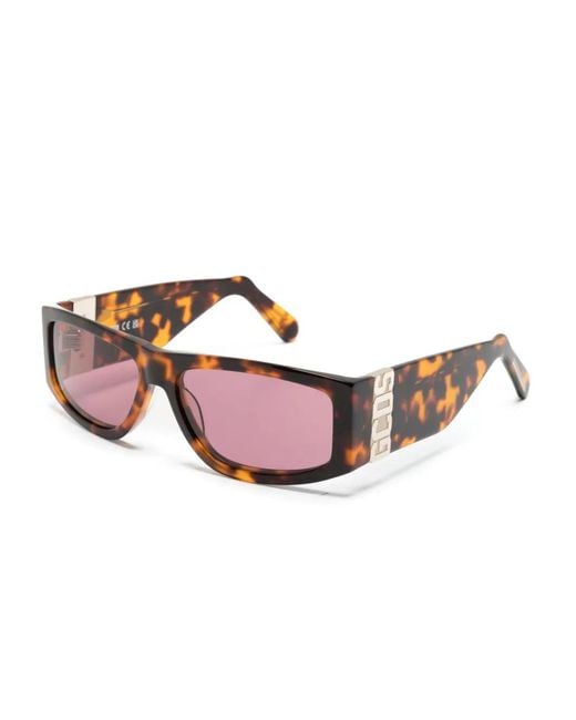 Gcds Pink Gd0037 Rectangular-Frame Sunglasses
