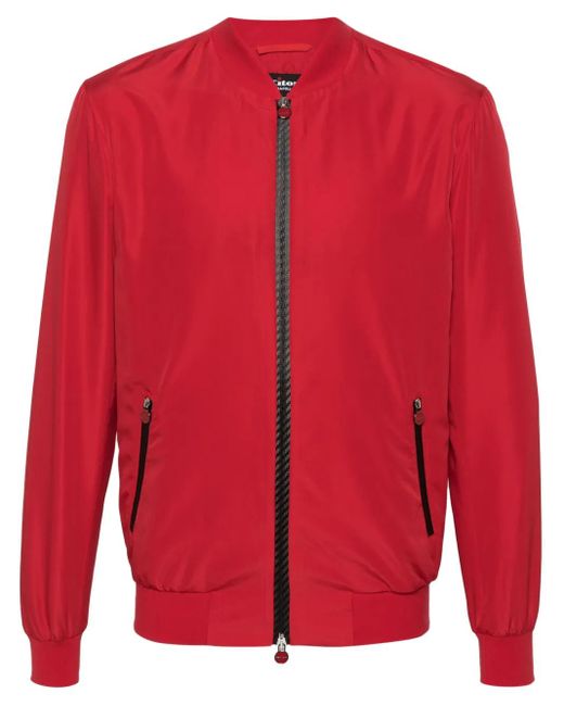 Kiton Reißverschluss -Bomberjacke in Red für Herren