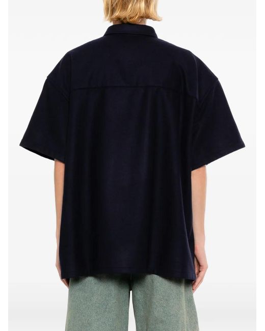 DARKPARK Blue Alex Wool Polo Shirt for men
