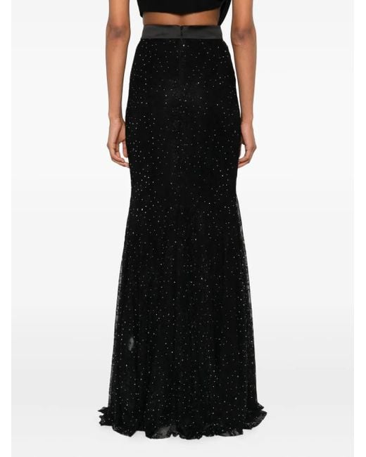 Gonna Lunga Plissettata di Nissa in Black
