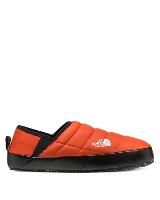 The North Face Red Logo-Print Quilted Mules for men