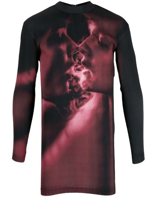 Eytys Red Rhye Ruby Smoke Mock-Neck Dress