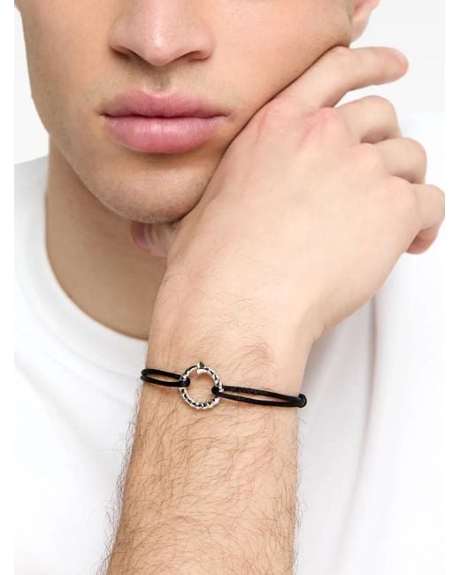 Mateo White Screw Cord Bracelet for men