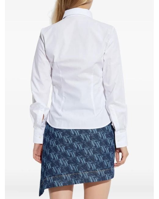 Camicia Con Ricamo di Vivienne Westwood in White