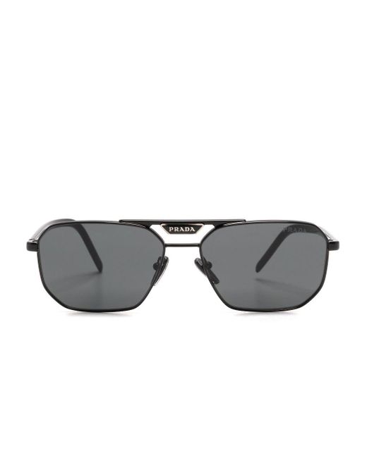Prada Symbole Angular Sunglasses in Gray for Men Lyst