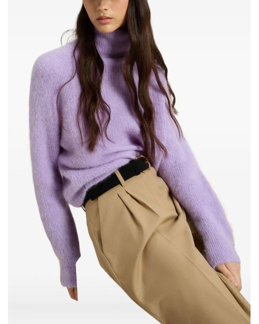 Woolrich Trui Met Hoge Hals in het Purple