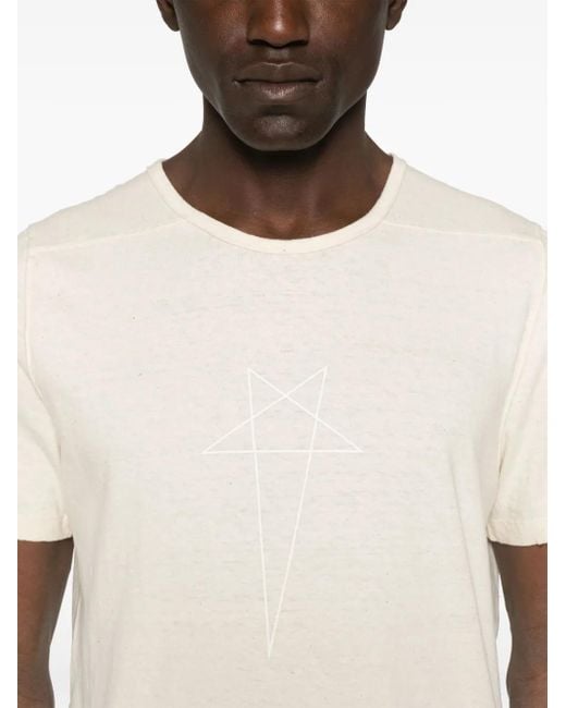 T-Shirt Level T di Rick Owens in White da Uomo