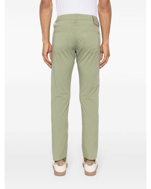Incotex Green Tapered Cotton Trousers for men