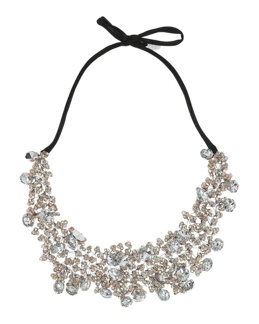 Maria Calderara Metallic Crystals Tie Necklace