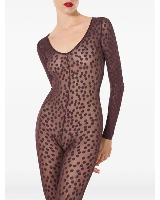 Wolford Red Dots-Pattern Catsuit