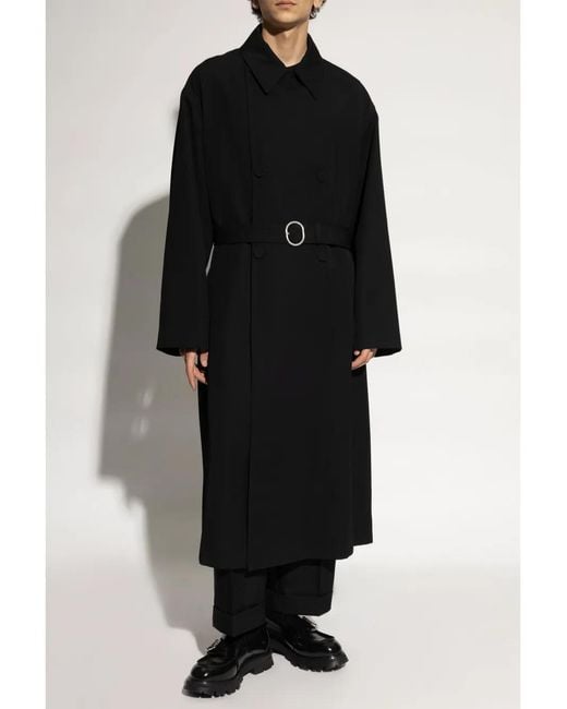 Jil Sander Black Wool Coat for men