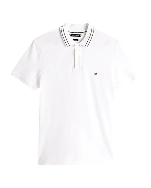 Tommy Hilfiger White Jersey Polo Shirt for men