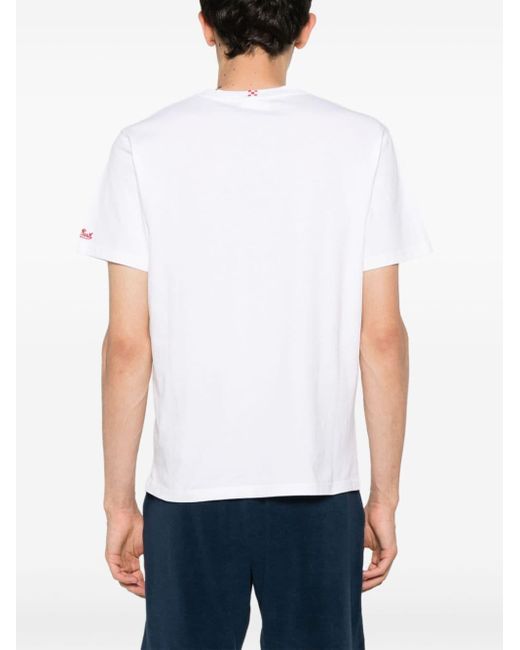 Mc2 Saint Barth Katoenen T-shirt Met Print in het White voor heren