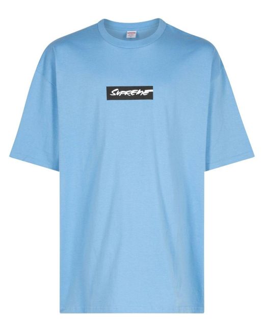 Supreme Blue Futura Text-print T-shirt