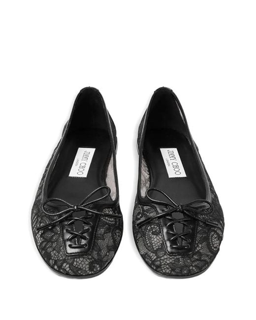 Jimmy Choo Black Scarlett Ballerina Flats