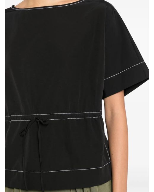 Jonathan Simkhai Black Cotton Blend Top