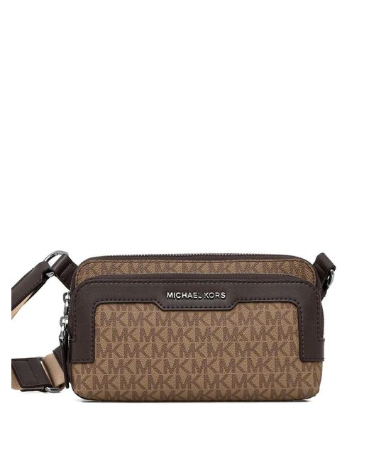 Michael Kors Brown Hudson Signature Messenger Bag for men