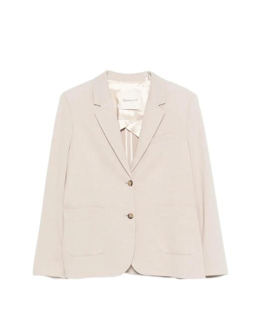 Gant White Button Blazer