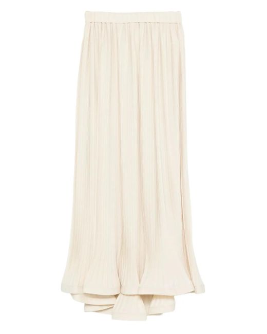 P.A.R.O.S.H. White Pleated Skirt