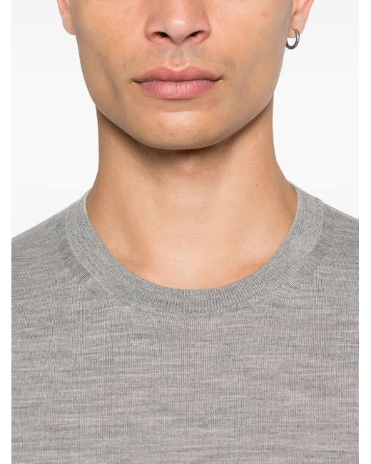Tom Ford Gray Crew-Neck Wool Sweater for men