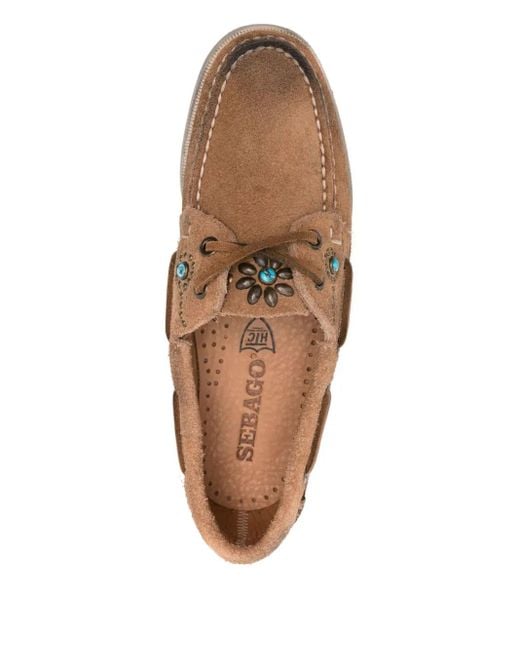 Sebago Brown Loafer aus Wildleder