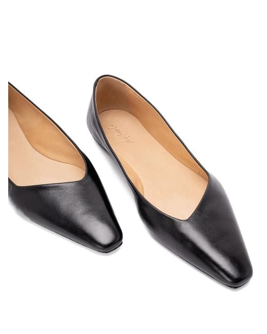 Marsèll Black Pointed-Toe Leather Ballet Flats