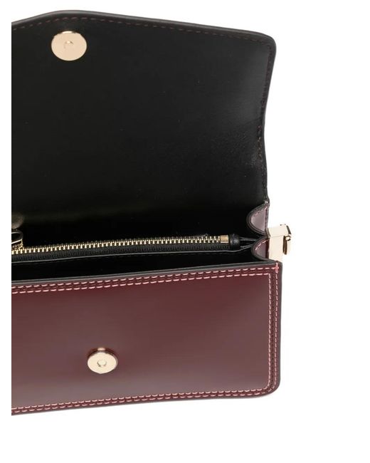 Aspinal Purple Eliza Leather Mini Bag