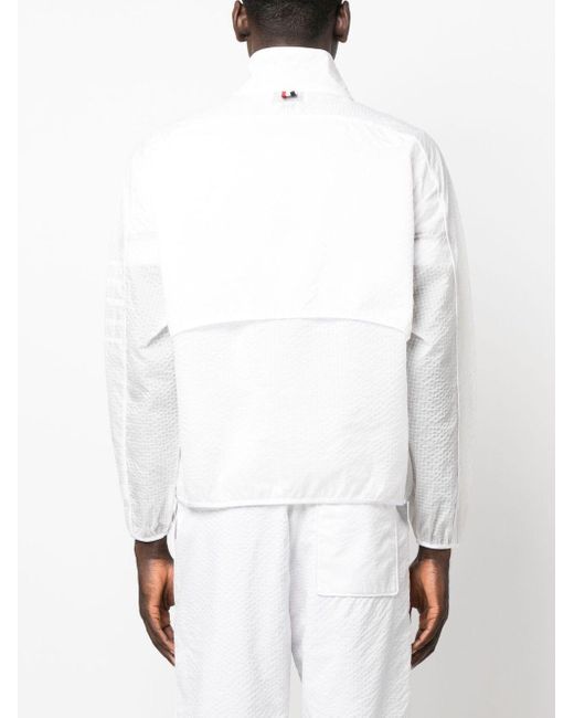 Coupe-vent à détails rayés Thom Browne pour homme en coloris White