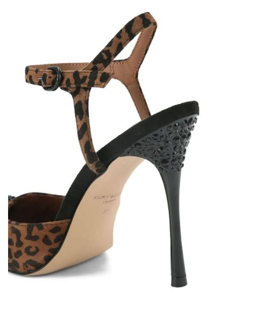 Kurt Geiger White Pumps mit Leoparden-Print 105mm