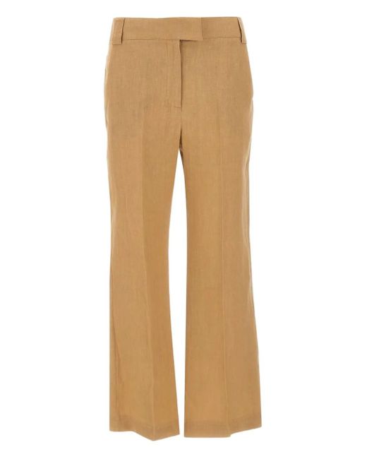 Marella Natural Falco Straight-Leg Trousers