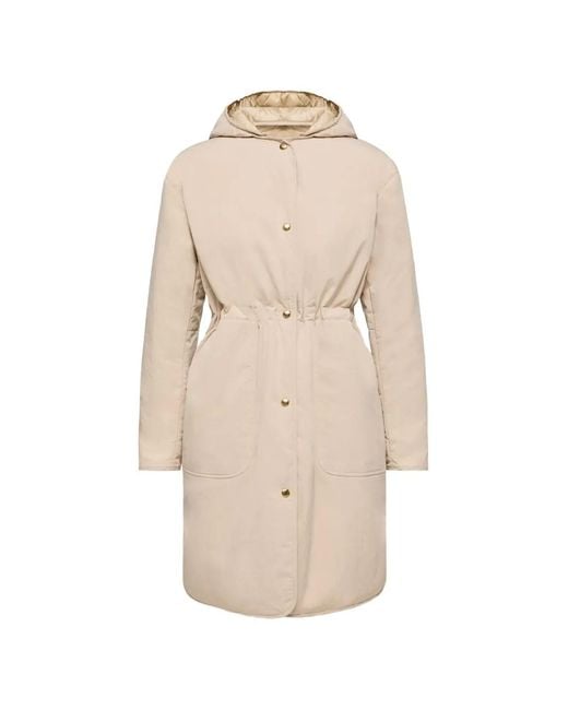 Moncler Natural Thymlong Reversible Hooded Coat