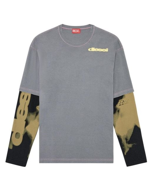 DIESEL T-Wesher-N3 T-Shirt aus Baumwolle in Gray für Herren