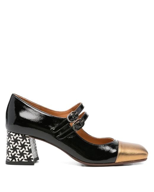 Chie Mihara Black 55Mm Geometric-Block Heel Pumps