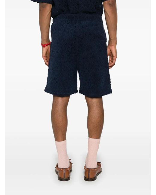 Daily Paper Blue Lace Shield Shorts for men