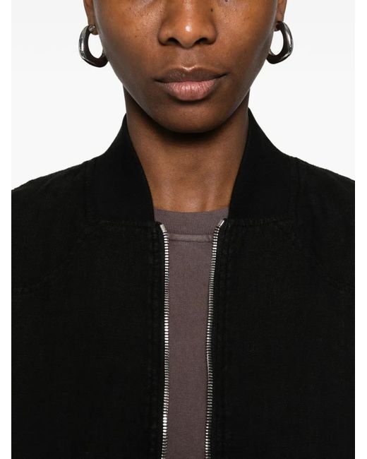 Thom Krom Black Zip-Up Linen Jacket