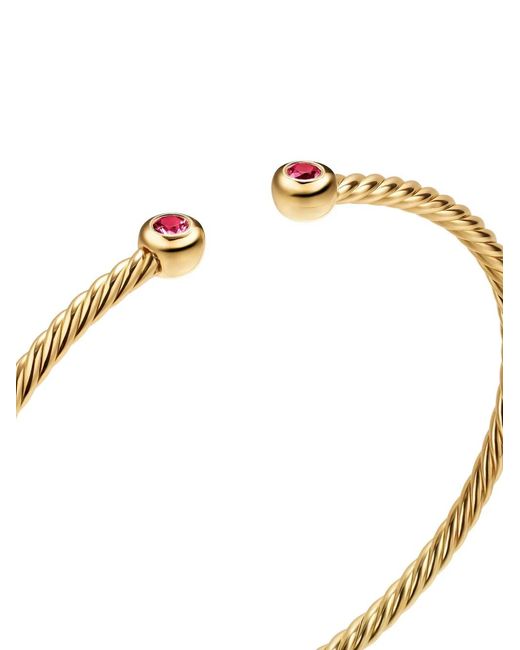 David Yurman White Micro Cablespira Flex Round Bracelet