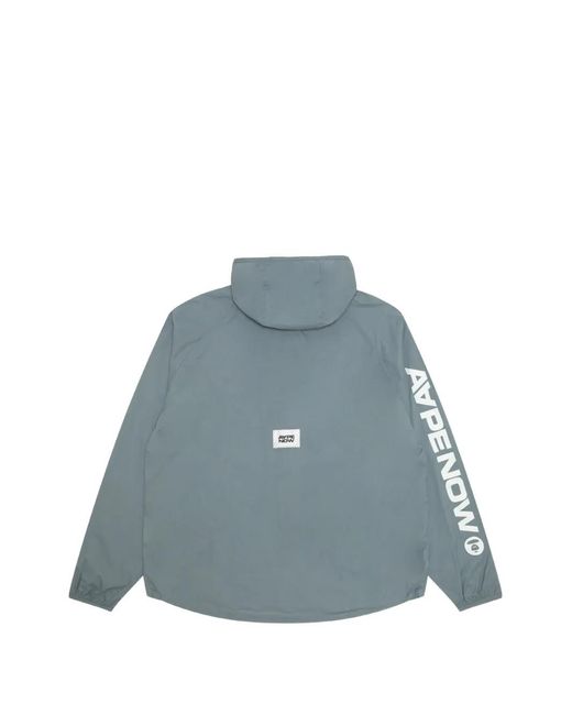 Aape By A Bathing Ape Blue Logo-Patch Jacket for men