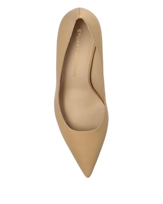 Stuart Weitzman Natural Stuart 75 Pointed-Toe Pumps