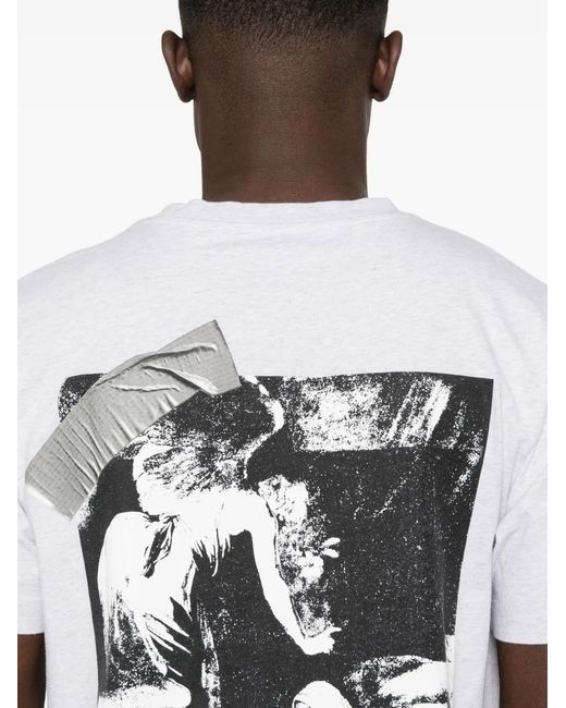Off-White c/o Virgil Abloh White Tape-Detail T-Shirt for men