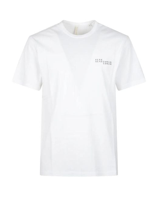 sunflower White Logo-Print T-Shirt for men