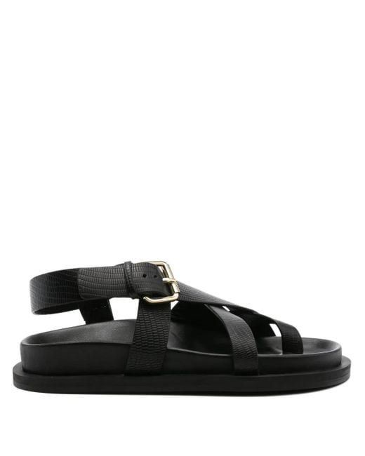 A.Emery Black Elbert Flat Sandals