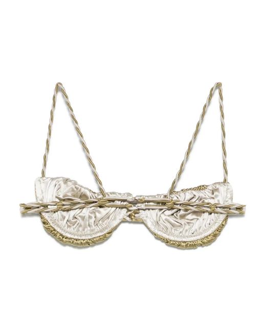 Isa Boulder Metallic Tiny Twist Bikini Top