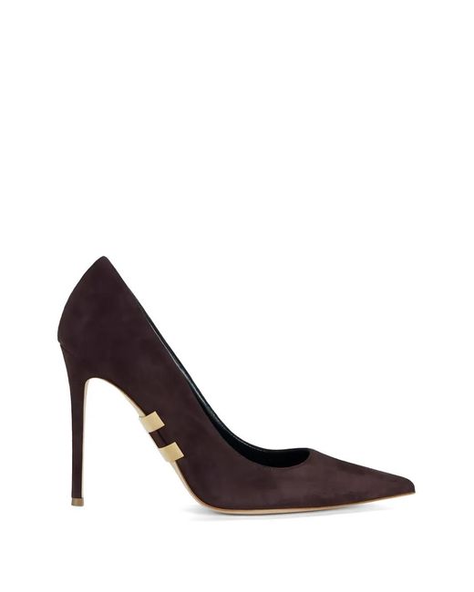 Elisabetta Franchi White Suede Pumps With Jewel Logo