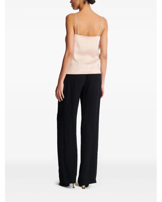 Balmain Pink Draped Tank Top