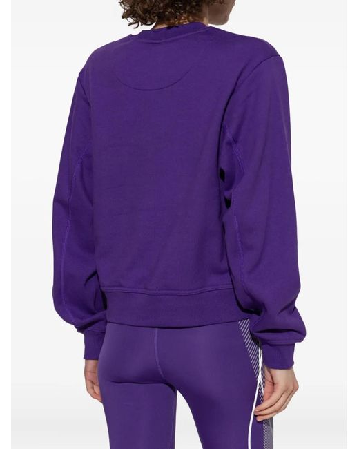 Adidas By Stella McCartney Purple Logo-Detail Sweatshirt