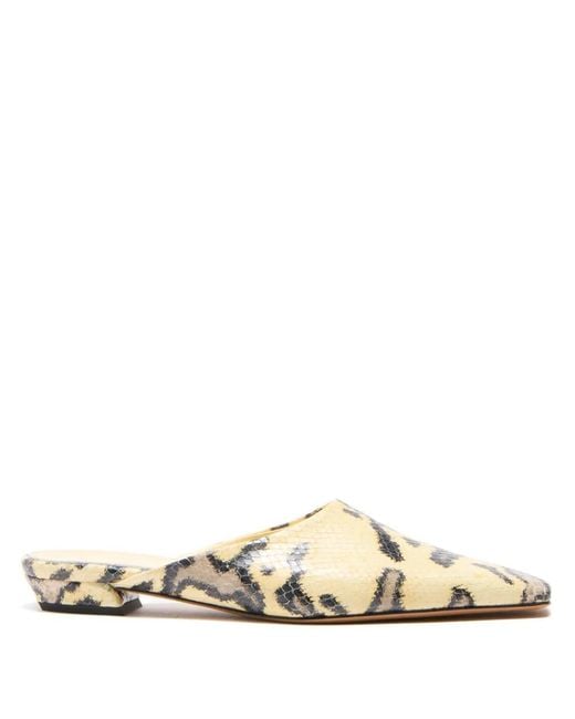 Proenza Schouler Metallic Trap Embossed-Python Slides