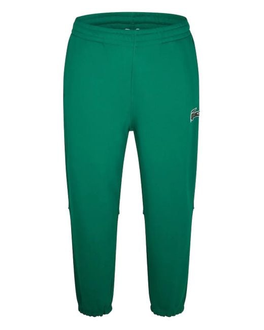 Lacoste Green Logo-Embroidered Cuffed Joggers