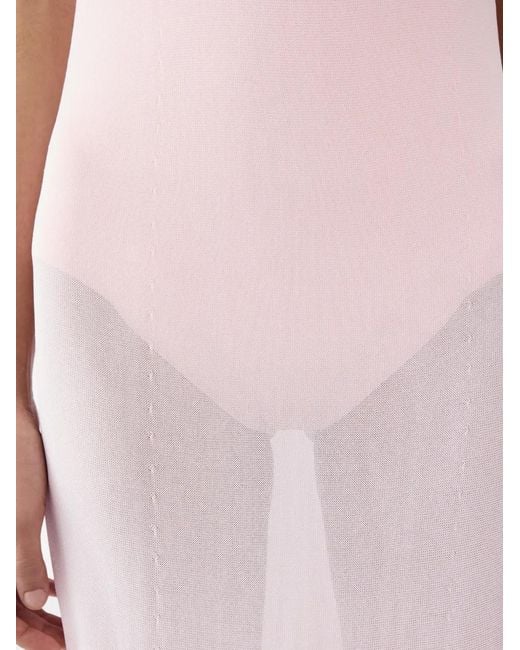 Jacquemus Pink Nodo Midi Dress